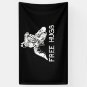 Funny Free Hugs Brasilianischer Jiu-Jitsu MIXED MA Banner (Vertikal)
