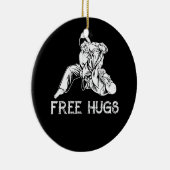 Funny Free Hugs Brasilianischer Jiu-Jitsu MIXED MA Keramik Ornament (Rechts)