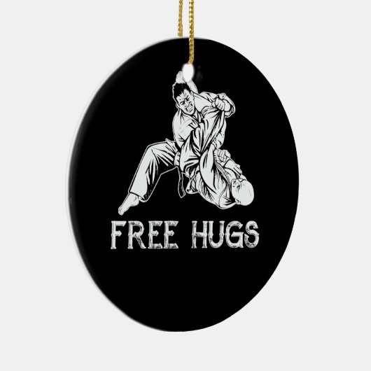 Funny Free Hugs Brasilianischer Jiu-Jitsu MIXED MA Keramik Ornament (Rechts)