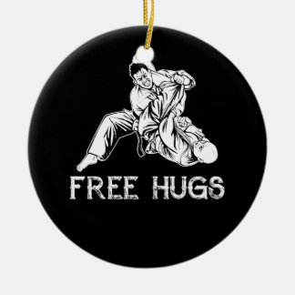 Funny Free Hugs Brasilianischer Jiu-Jitsu MIXED MA Keramik Ornament