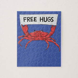 Funny Free Hugs Crab Hummer Garnelen Geschenk Puzzle