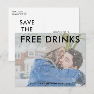 Funny Free Opaque Foto Wedding Save the Dates Ankündigungspostkarte