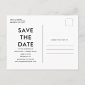 Funny Free Opaque Foto Wedding Save the Dates Ankündigungspostkarte (Rückseite)