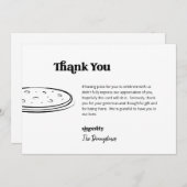 Funny Free Pizza Wedding Danke Karte (Vorne/Hinten)