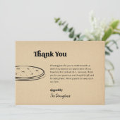 Funny Free Pizza Wedding Danke Karte (Stehend Vorderseite)