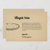 Funny Free Pizza Wedding Danke Karte (Vorne/Hinten)