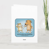 Funny Free-Range Chickens Birthday Karte (Rückseite)