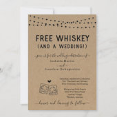 Funny Free Whiskey und eine Einladung zur Hochzeit (Vorderseite)