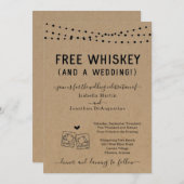 Funny Free Whiskey und eine Einladung zur Hochzeit (Vorne/Hinten)