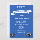 Funny Freeze Police Department Retirement Einladung (Vorderseite)