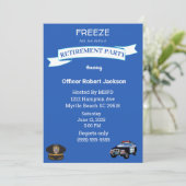 Funny Freeze Police Department Retirement Einladung (Stehend Vorderseite)