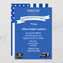 Funny Freeze Police Department Retirement