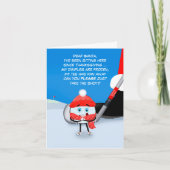 Funny Freezing Golf Ball Weihnachten Karte (Vorderseite)