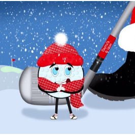 Funny Freezing Golf Ball Weihnachten Karte