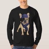 Funny French Baby Bulldog Puppy Stickers T-Shirt (Vorderseite)