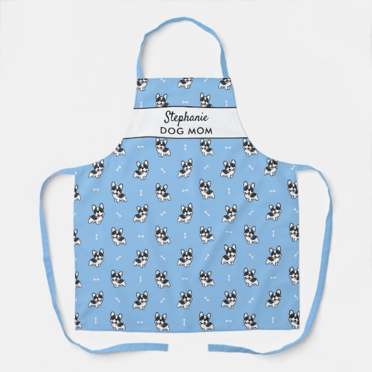 Funny French Bull Dog Frenchie Muster Custom Schürze (Vorderseite)