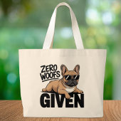 Funny French Bulldog Antisocial Frenchie Dog Lover Jumbo Stoffbeutel