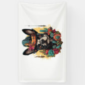 Funny French Bulldog Art Classic T - Shirt Banner (Vertikal)