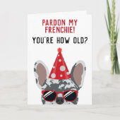 Funny French Bulldog Blue Merle Frencie Birthday Karte (Vorderseite)