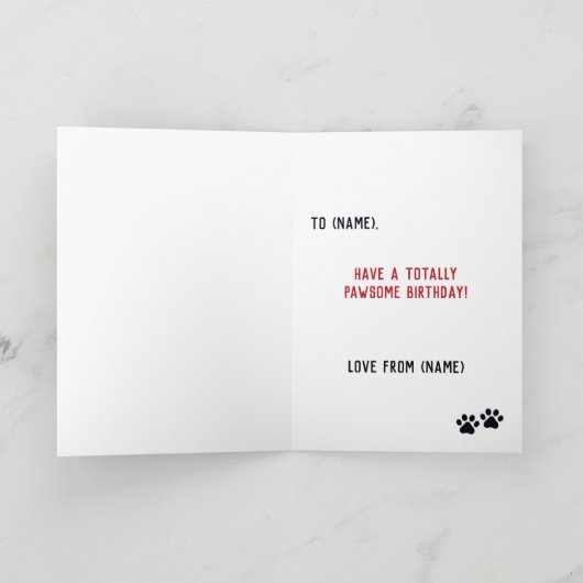 Funny French Bulldog Blue Merle Frencie Birthday Karte (Innenseite)