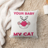 Funny French Bulldog & Cat Pillow Kissen (Decke)