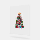 Funny French Bulldog Christmas Tree Weihnachtsmann Acrylschild (Winkel)