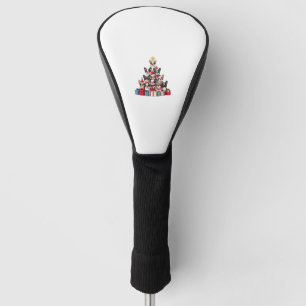 Funny French Bulldog Christmas Tree Weihnachtsmann Golf Headcover