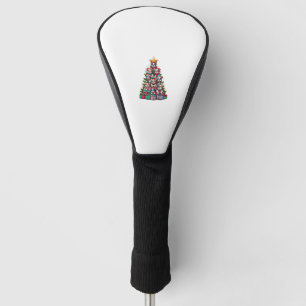Funny French Bulldog Christmas Tree Weihnachtsmann Golf Headcover