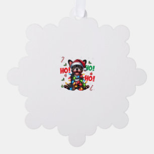 Funny French Bulldog Christmas Weihnachtsmannmütze Ornament Karte