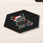 Funny French Bulldog Dog Tree Christmas Lights Xma Untersetzer (angewinkelt)