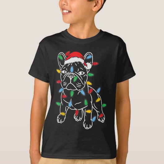 Funny French Bulldog Dog Weihnachten Weihnachten W T-Shirt (Vorderseite)