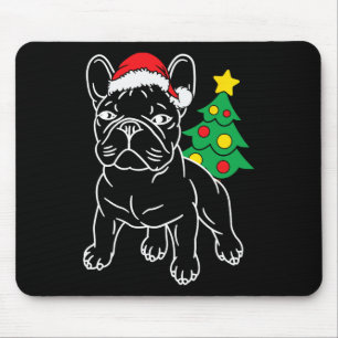 Funny French Bulldog Dog Welpe Weihnachtsbaum Xmas Mousepad