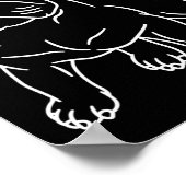 Funny French Bulldog Dog Welpe Weihnachtsbaum Xmas Poster (Ecke)