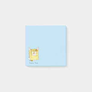 Funny French Bulldog Frenchie Dog Cartoon Post-it Klebezettel