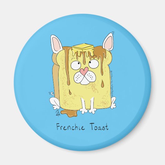 Funny French Bulldog Frenchie Niedlicher Hund Cart Magnet (Vorne)