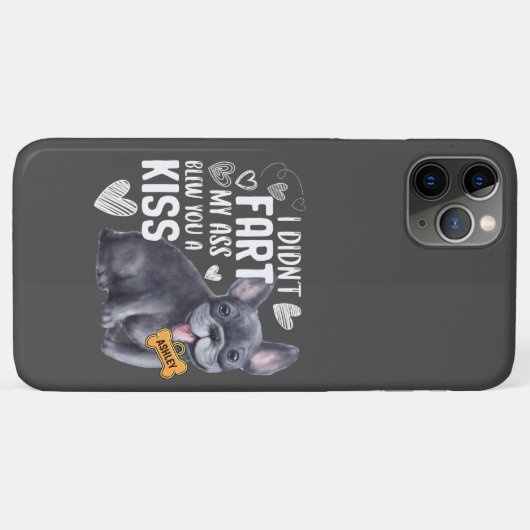 Funny French Bulldog Furz Kiss Cool Dog Lover Case-Mate iPhone Hülle (Rückseite (Horizontal))