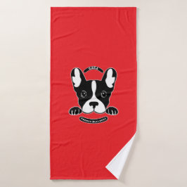 Funny French Bulldog - Geschenke Badehandtuch