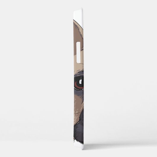 Funny French Bulldog Head Hund Case-Mate iPhone Hülle (Rückseite / Rechts)