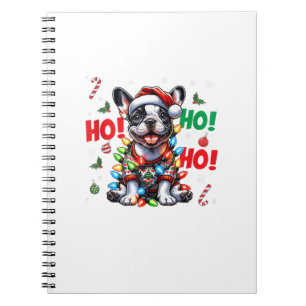 Funny French Bulldog HO HO HO Weihnachts-Weihnacht Notizblock