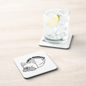 Funny French Bulldog I Hate Mondays Getränkeuntersetzer (Rechte Seite)