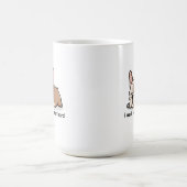 Funny French Bulldog, ich arbeite klug, nicht hart Kaffeetasse (Mittel)
