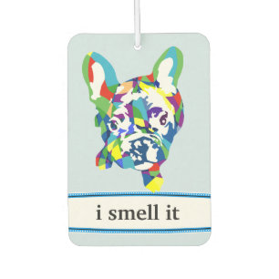 Funny French Bulldog Illustration Autolufterfrischer