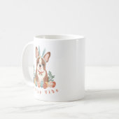 Funny French Bulldog in Osterfeiern Kaffeetasse (Vorderseite Links)