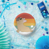 Funny French Bulldog in Yoga Pose Pappteller (Party)