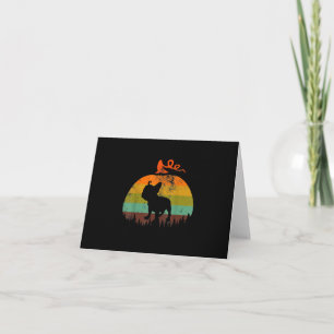 Funny French Bulldog KürbisHalloween-Geschenk Karte