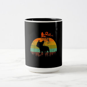 Funny French Bulldog KürbisHalloween-Geschenk Zweifarbige Tasse