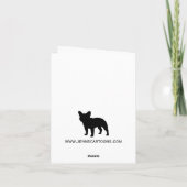 Funny French Bulldog mit riesigem Zungenstich Karte (Rückseite)