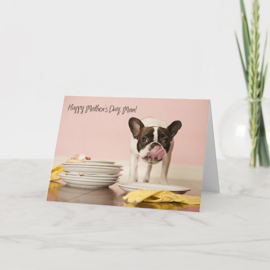 Funny French Bulldog Mother's Day Card Karte (Vorderseite)