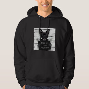 Funny French Bulldog Mugshot Bulldog Bulldog Hoodie
