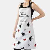 Funny French Bulldog Pattern Personalisiert Schürze (InSitu)